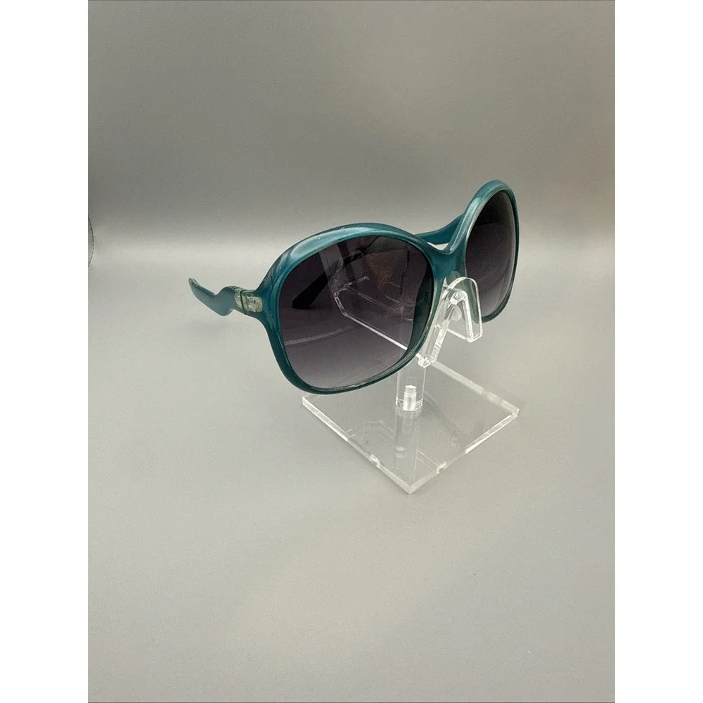 Super OVERSIZED XXL Very Large Round Blue Baroque Designer Sunglasses-Jackie-O